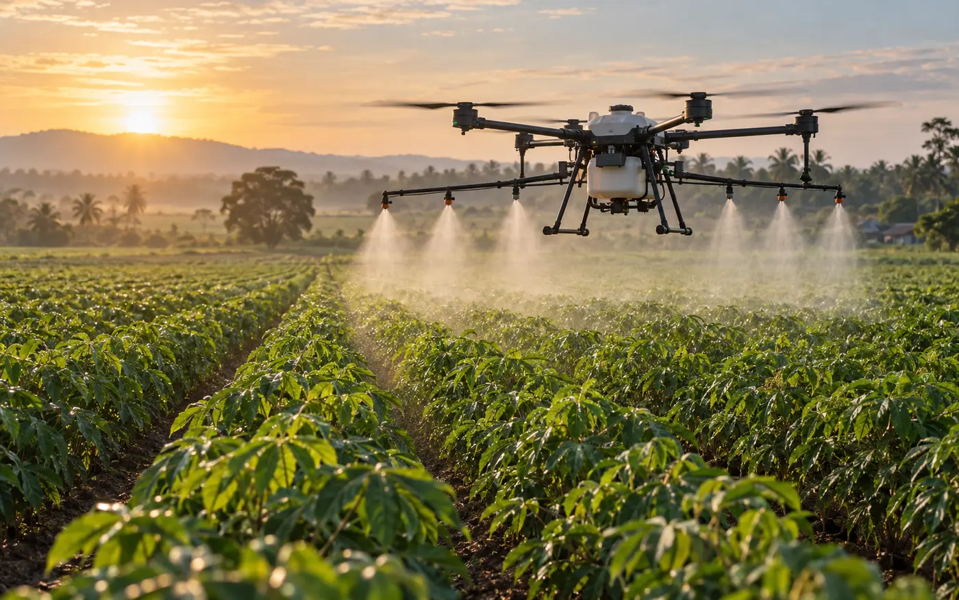 Pulvérisation par drone